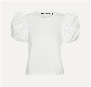 Rotate - Puff sleeve T-shirt White